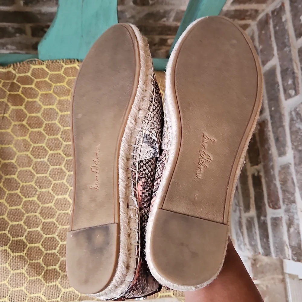 Sam Edelman Khloe Snakeskin Print Espadrilles